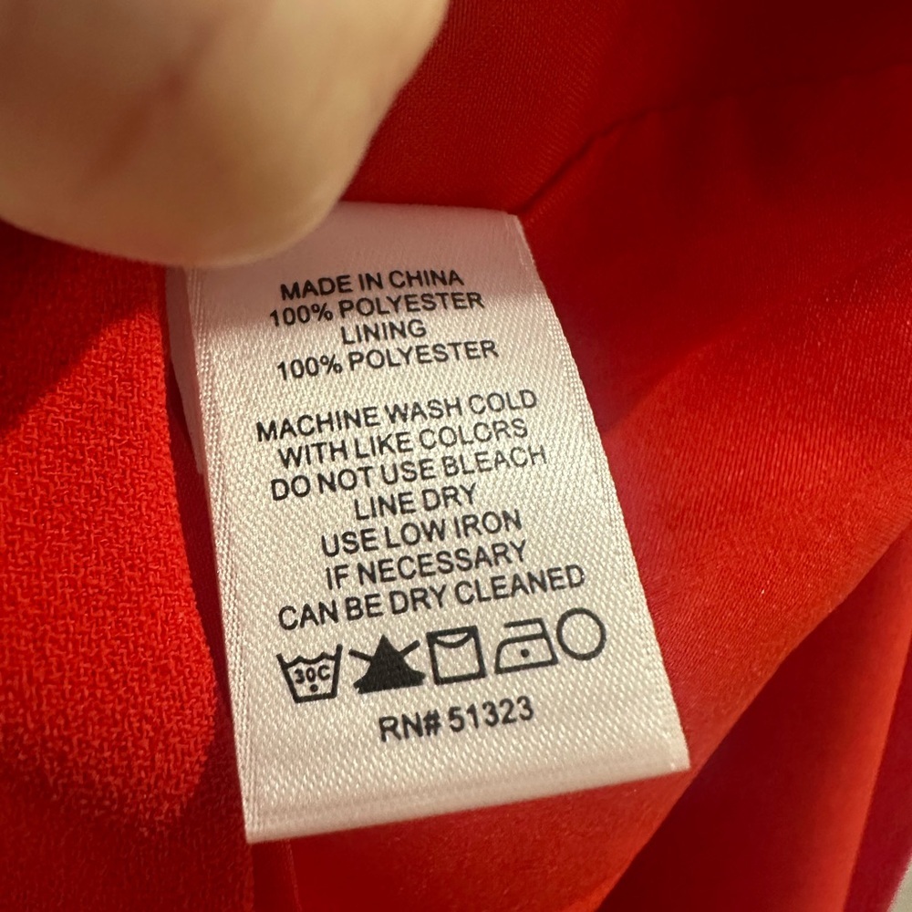 NEW CeCe Vibrant Red Long Sleeve Baggy Dress Size 16W NWT - Picture 8 of 8